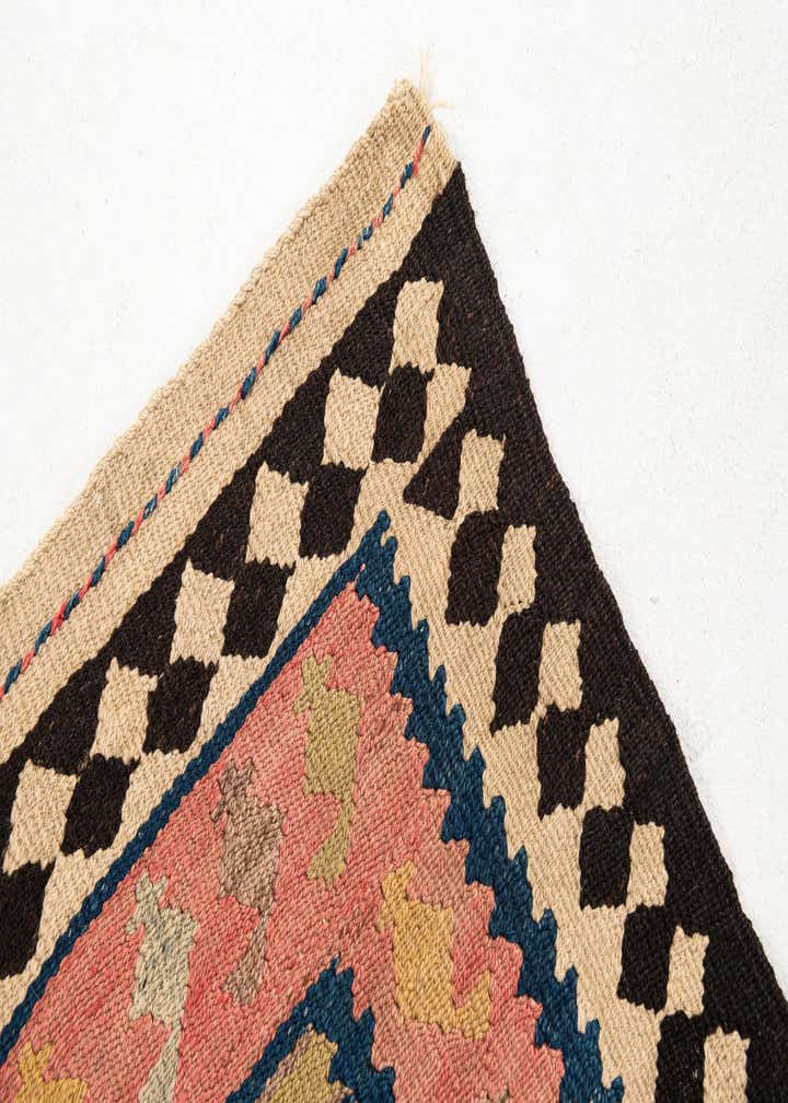 4' 7 x 9' 9 Hand Woven Kilim Fars Wool Runner Rug