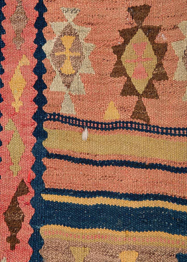 4' 7 x 9' 9 Hand Woven Kilim Fars Wool Runner Rug
