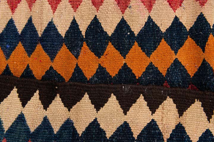 4' 6 x 10' 6 Hand Woven Kilim Fars Wool Runner Rug