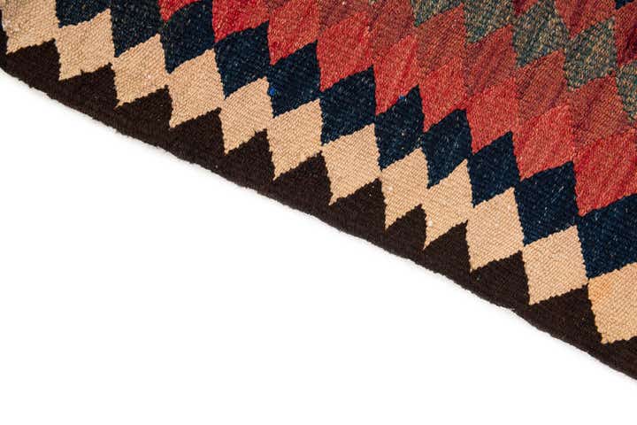 4' 6 x 10' 6 Hand Woven Kilim Fars Wool Runner Rug