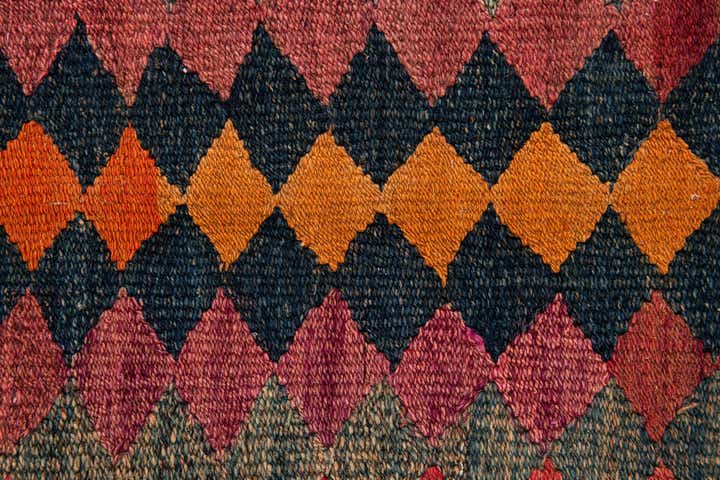 4' 6 x 10' 6 Hand Woven Kilim Fars Wool Runner Rug