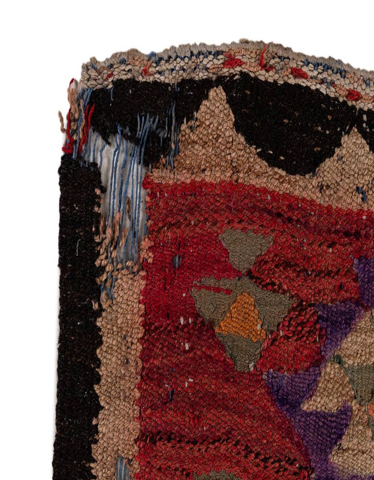 Detail image of 4' 9 x 9' 5  Hand Woven Kilim Fars Wool Runner Rug
