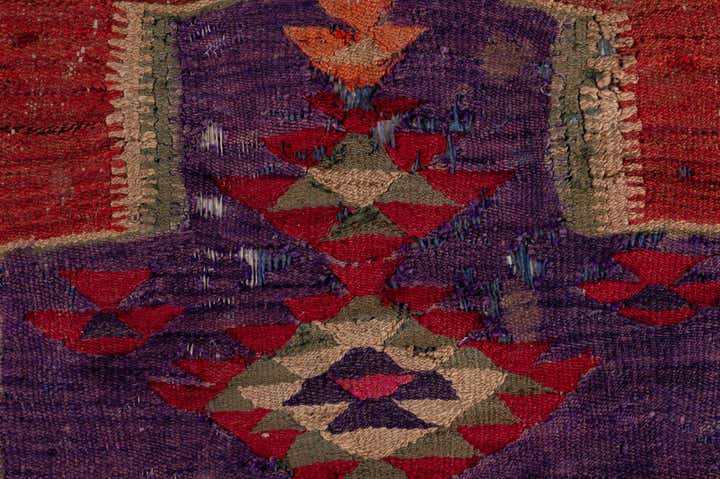 4' 9 x 9' 5 Hand Woven Kilim Fars Wool Runner Rug