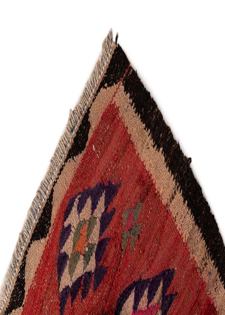 4' 9 x 9' 5 Hand Woven Kilim Fars Wool Runner Rug