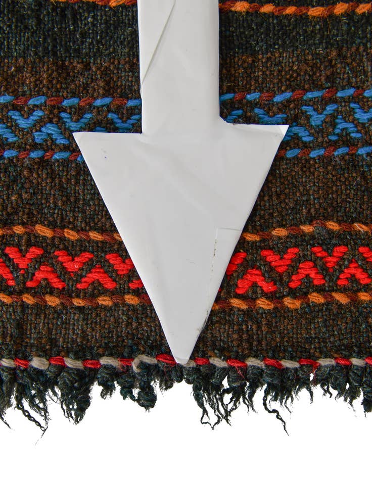 Detail image of 2' x 8' 5 Hand Knotted Kilim Fars Persian Wool Runner Rug