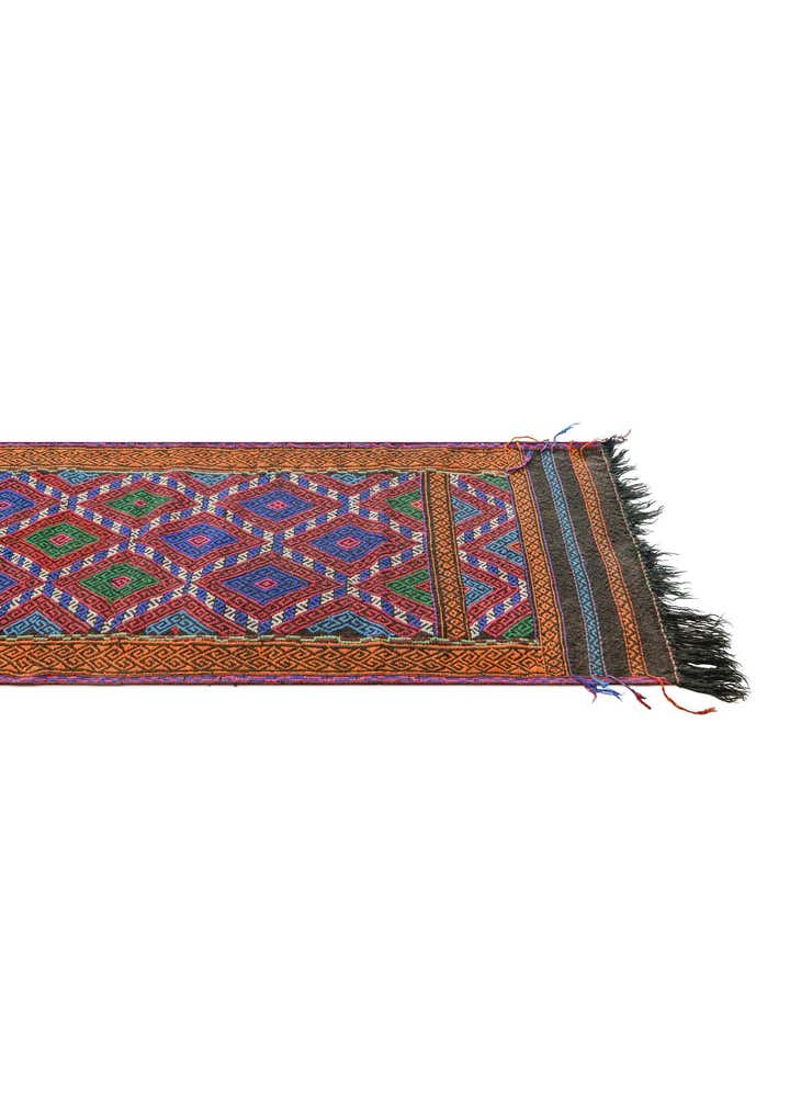 2' x 8' 5 Hand Knotted Kilim Fars Persian Wool Runner Rug
