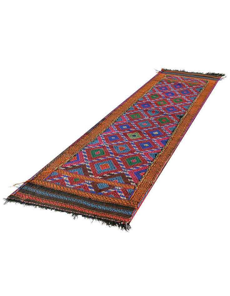 Detail image of 2' x 8' 5 Hand Knotted Kilim Fars Persian Wool Runner Rug