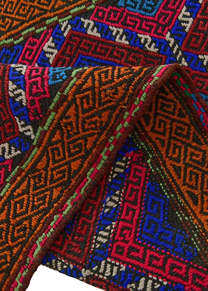 2' x 8' 5 Hand Knotted Kilim Fars Persian Wool Runner Rug