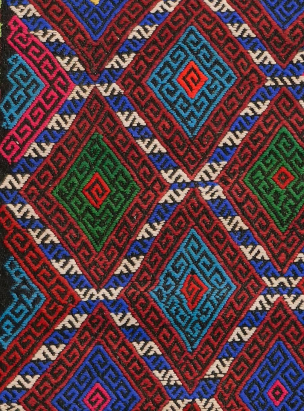 2' x 8' 5 Hand Knotted Kilim Fars Persian Wool Runner Rug