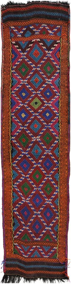 Detail image of 2' x 8' 5 Hand Knotted Kilim Fars Persian Wool Runner Rug