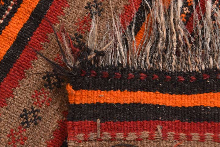 3' 10 x 9' 6 Hand Woven Kilim Fars Wool Runner Rug