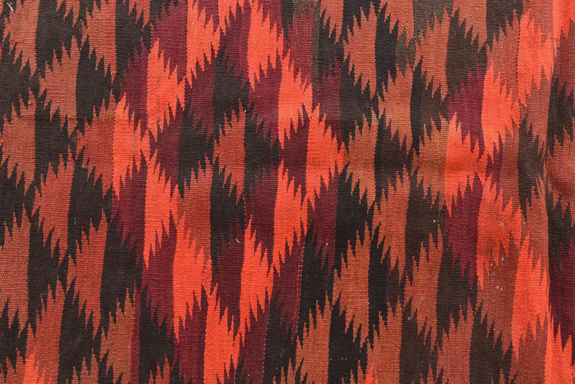 4' 1 x 14' 2 Hand Woven Kilim Fars Wool Runner Rug