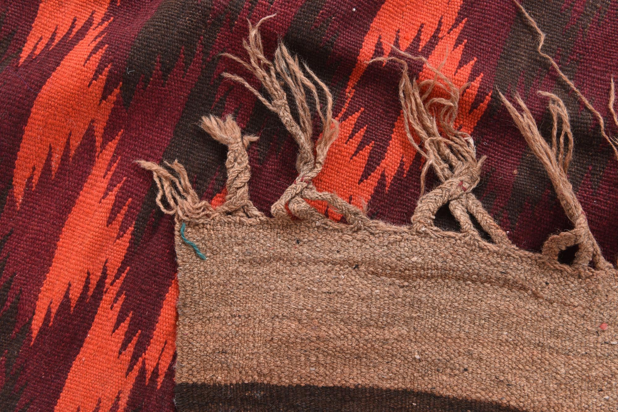 4' 1 x 14' 2 Hand Woven Kilim Fars Wool Runner Rug