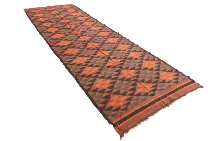 Detail image of 4' 5 x 13' 3 Hand Woven Kilim Fars Wool Runner Rug