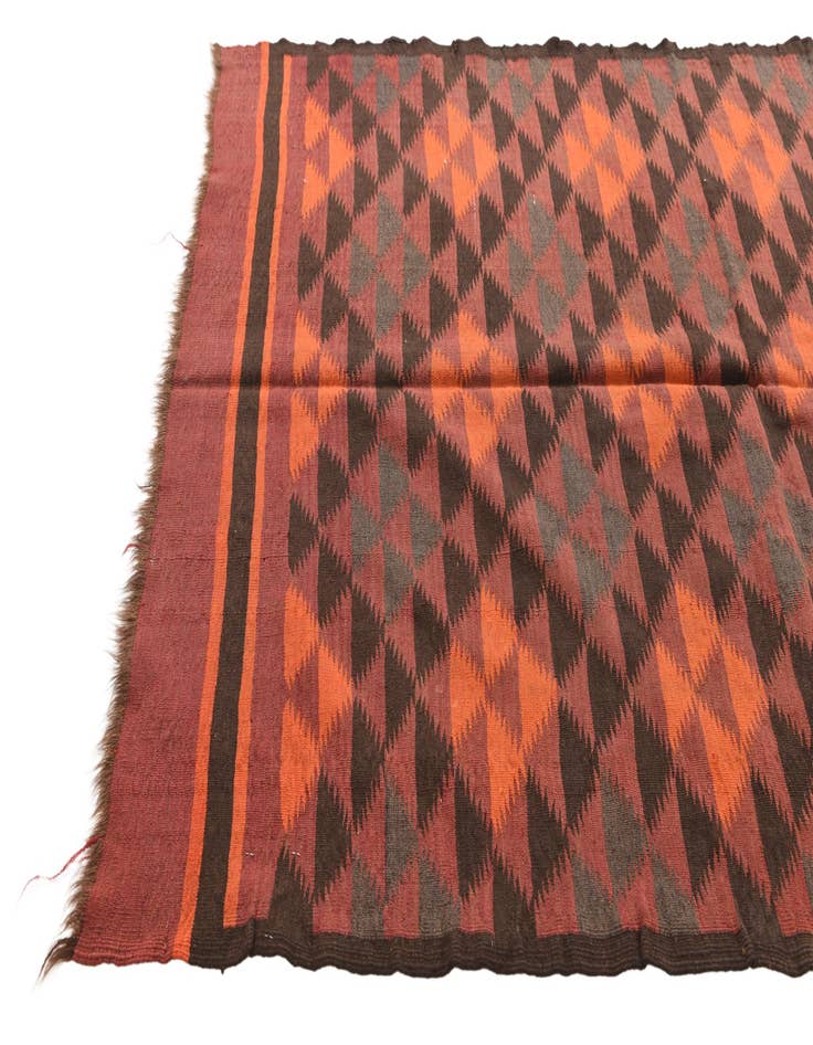 Detail image of 4' 5 x 13' 3 Hand Woven Kilim Fars Wool Runner Rug