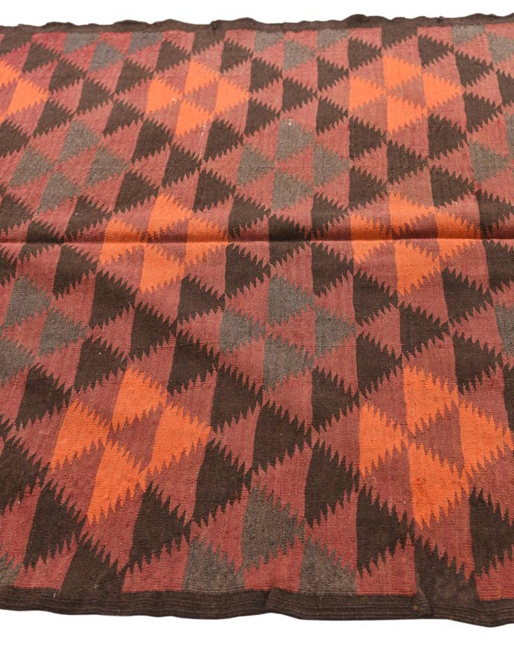 Detail image of 4' 5 x 13' 3 Hand Woven Kilim Fars Wool Runner Rug