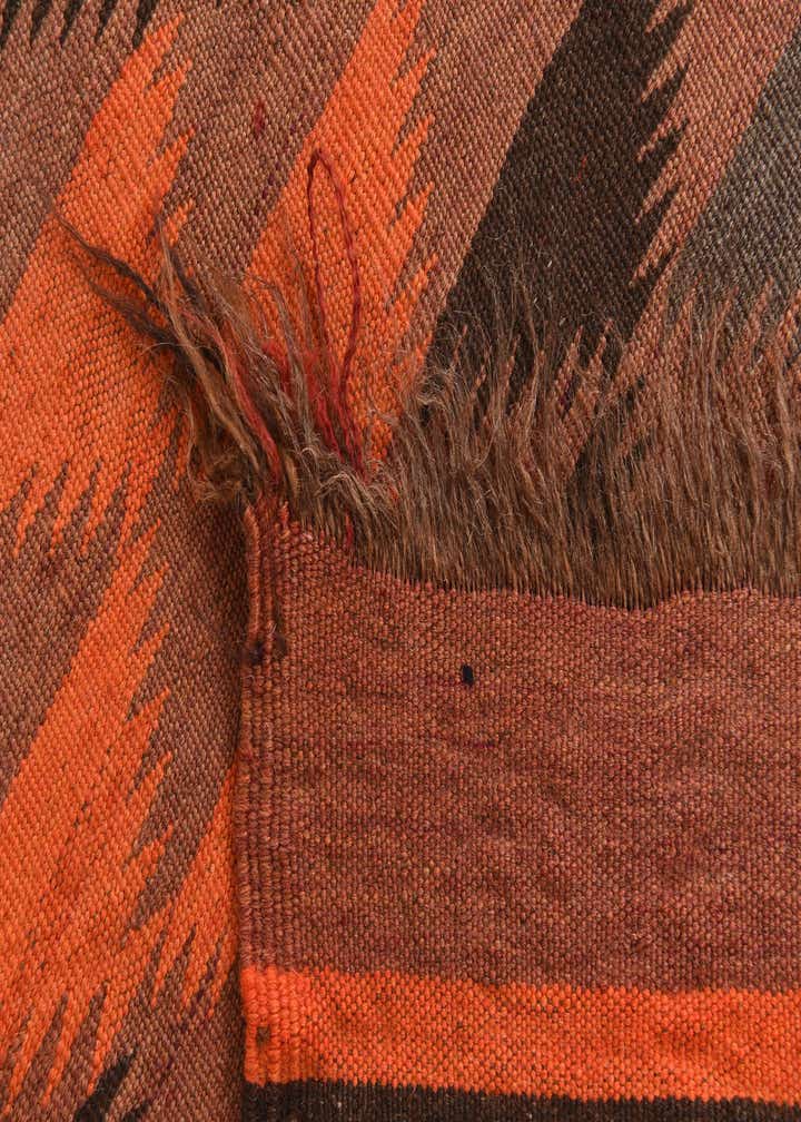 4' 5 x 13' 3 Hand Woven Kilim Fars Wool Runner Rug