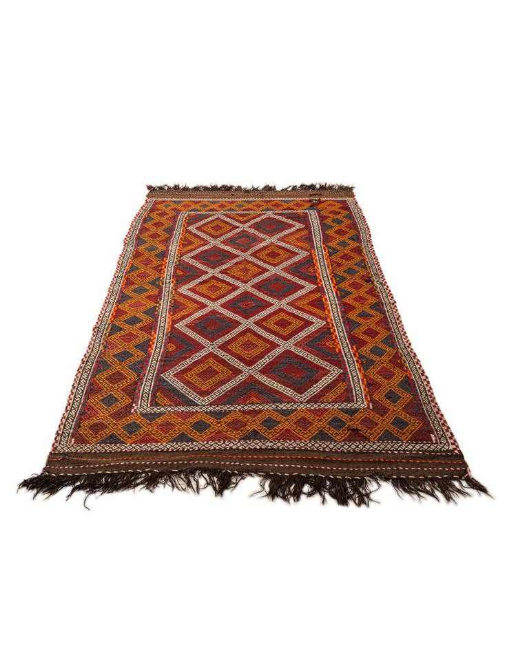 Detail image of 5' 3 x 11' 2  Hand Woven Kilim Fars Wool Runner Rug