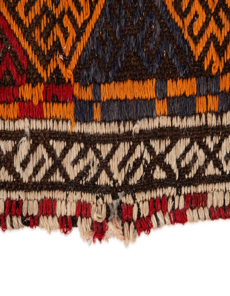 Detail image of 5' 3 x 11' 2  Hand Woven Kilim Fars Wool Runner Rug