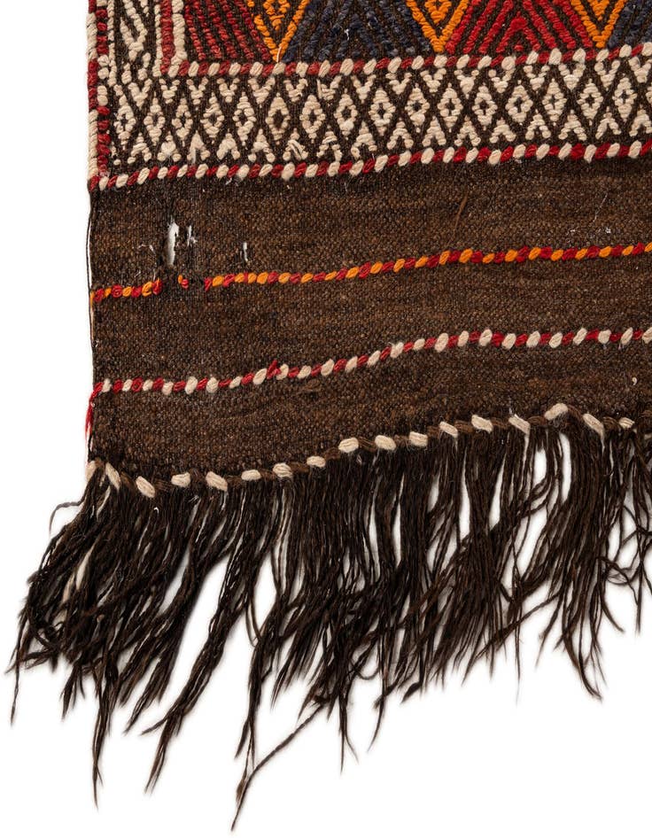 Detail image of 5' 3 x 11' 2  Hand Woven Kilim Fars Wool Runner Rug