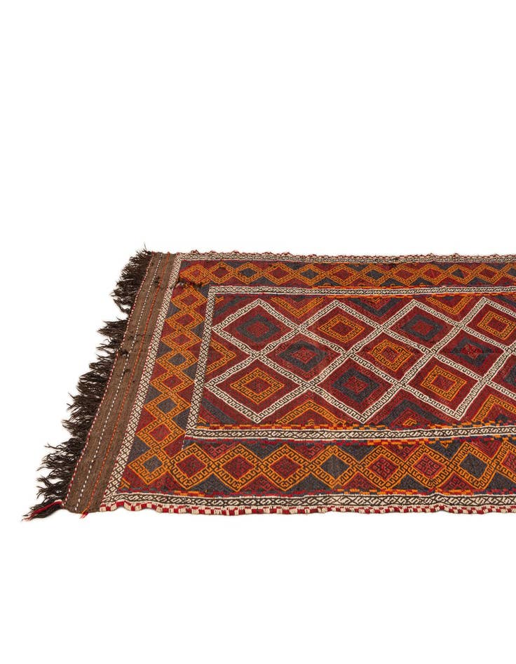 Detail image of 5' 3 x 11' 2  Hand Woven Kilim Fars Wool Runner Rug