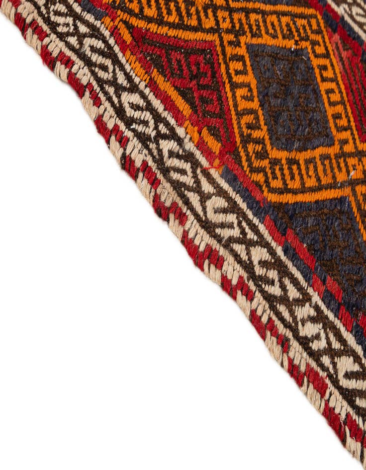 Detail image of 5' 3 x 11' 2  Hand Woven Kilim Fars Wool Runner Rug