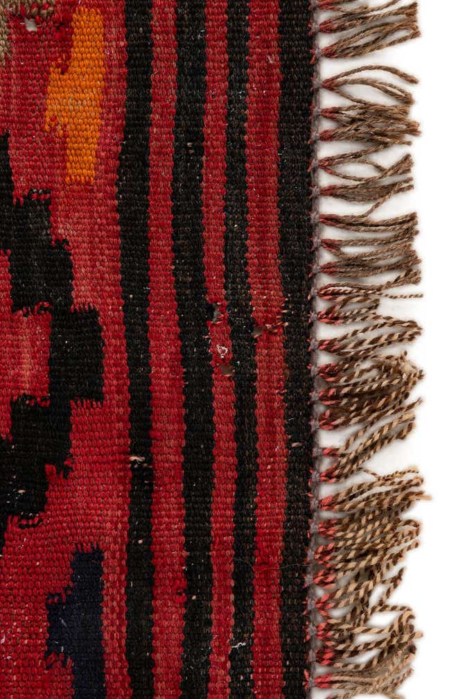 4' 9 x 11' 7 Hand Woven Kilim Fars Wool Runner Rug