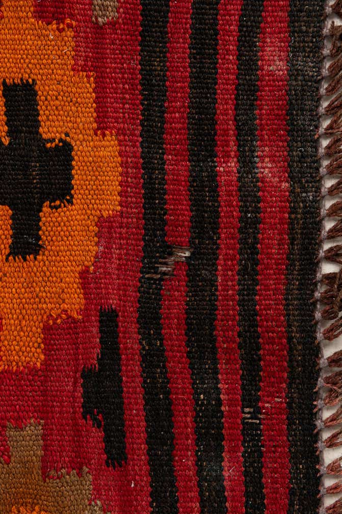 4' 9 x 11' 7 Hand Woven Kilim Fars Wool Runner Rug