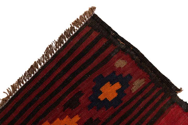 4' 9 x 11' 7 Hand Woven Kilim Fars Wool Runner Rug