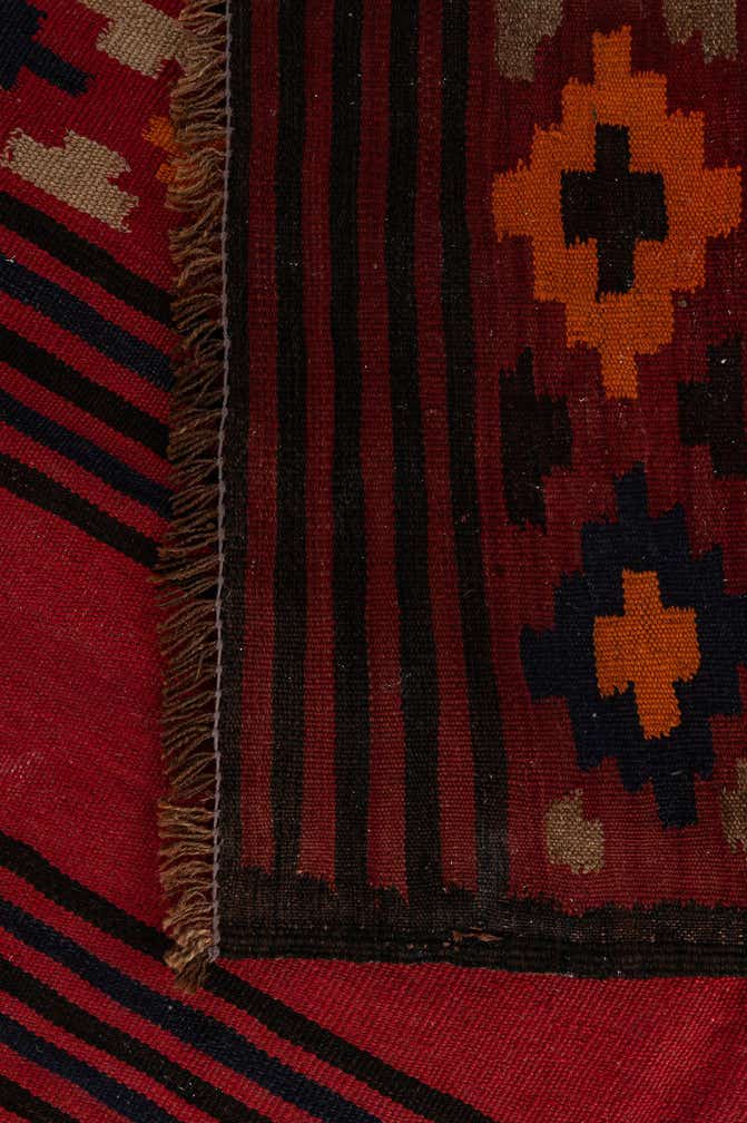 4' 9 x 11' 7 Hand Woven Kilim Fars Wool Runner Rug