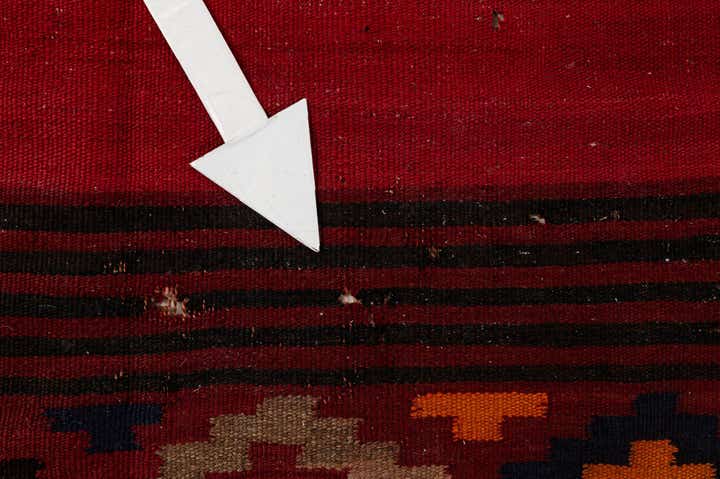 4' 9 x 11' 7 Hand Woven Kilim Fars Wool Runner Rug