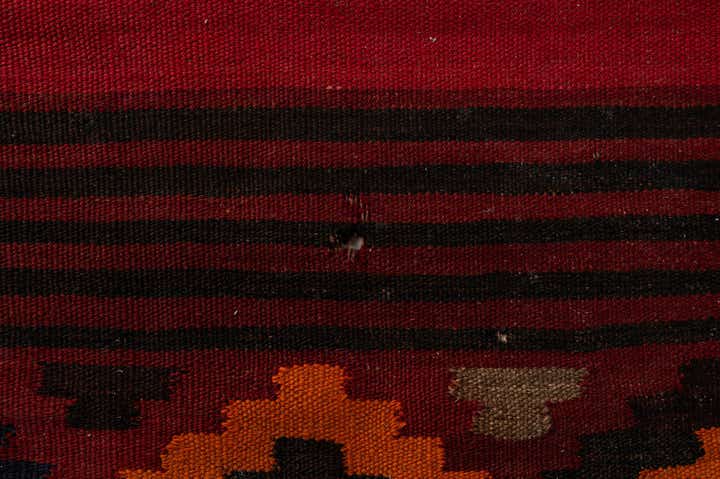 4' 9 x 11' 7 Hand Woven Kilim Fars Wool Runner Rug