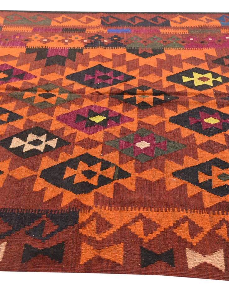 Detail image of 5' x 10' 10  Hand Woven Kilim Fars Wool Runner Rug