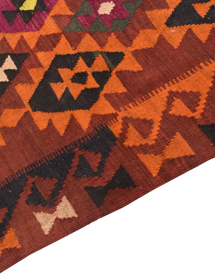 Detail image of 5' x 10' 10 Hand Woven Kilim Fars Wool Runner Rug