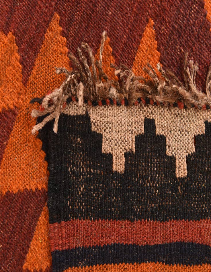 Detail image of 5' x 10' 10  Hand Woven Kilim Fars Wool Runner Rug