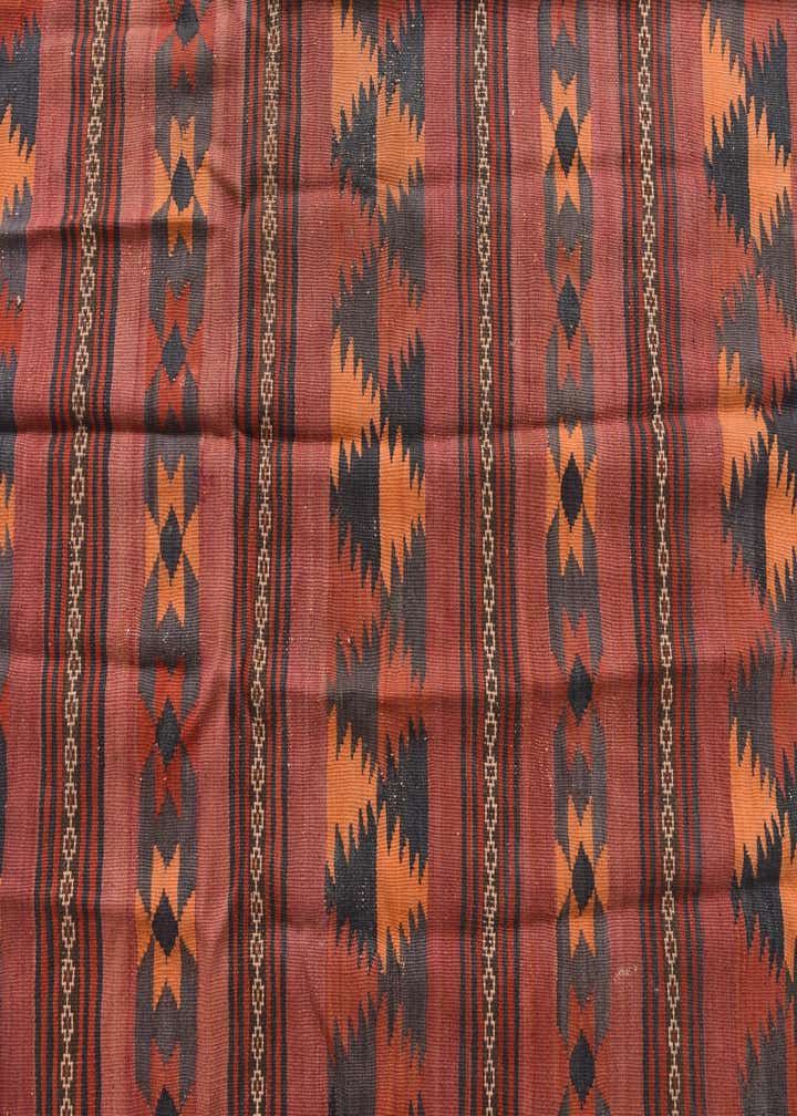 4' 4 x 11' Hand Woven Kilim Fars Wool Runner Rug