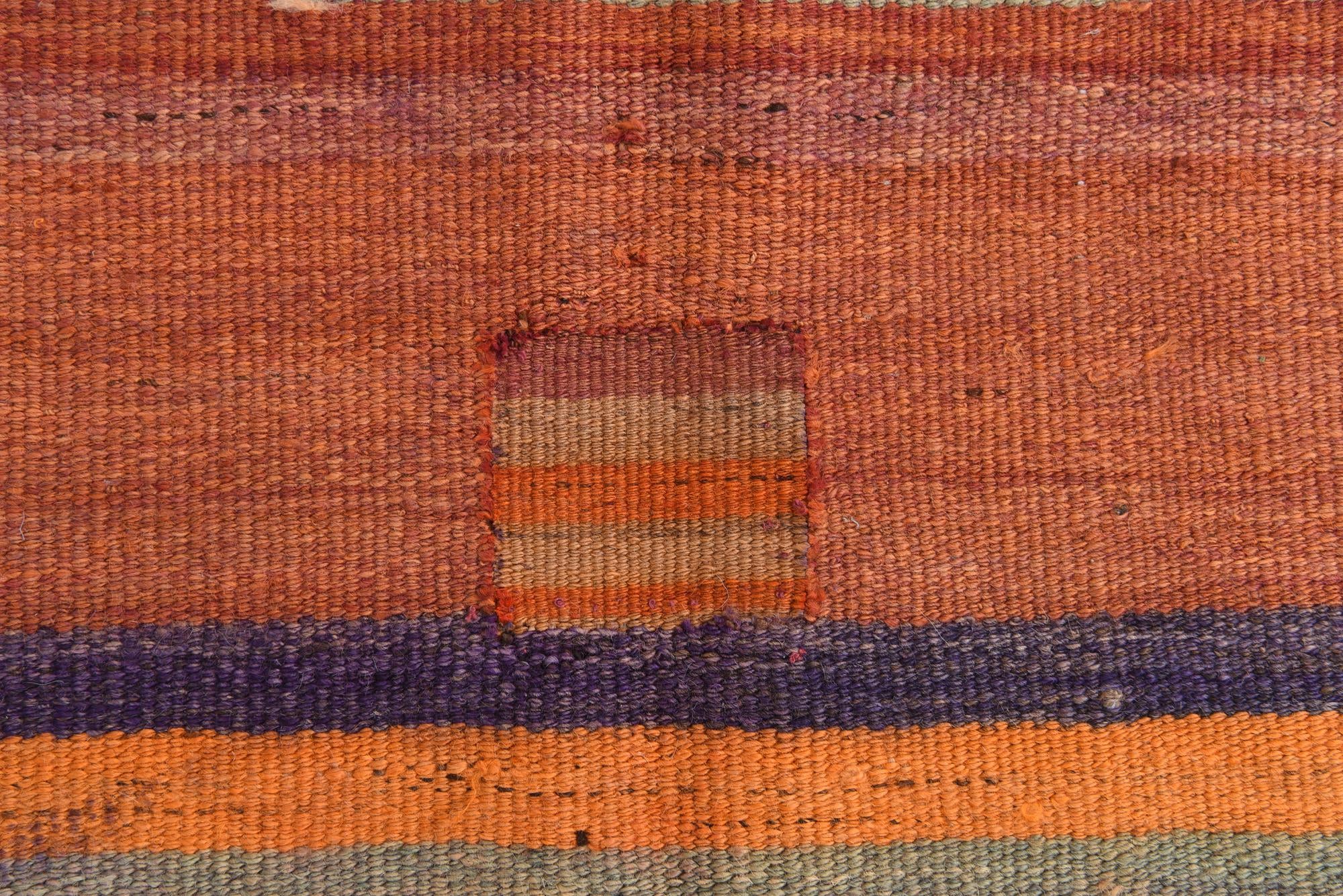 4' 7 x 14' 8 Hand Woven Kilim Fars Wool Runner Rug