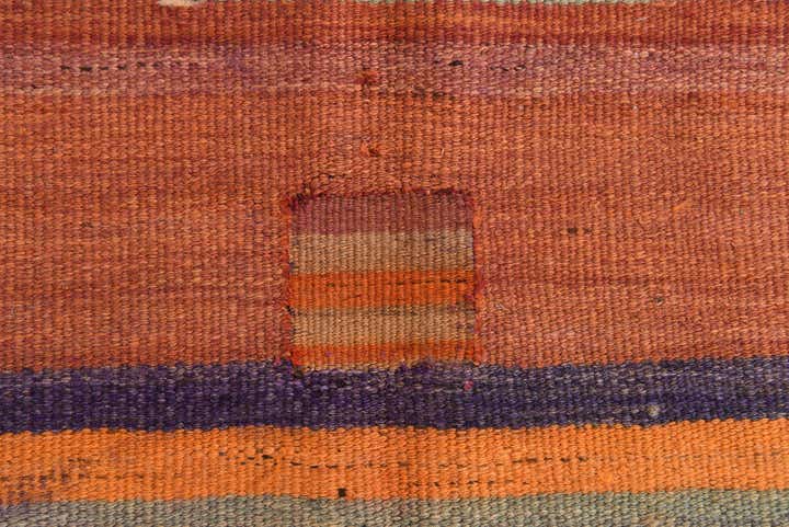 4' 7 x 14' 8 Hand Woven Kilim Fars Wool Runner Rug