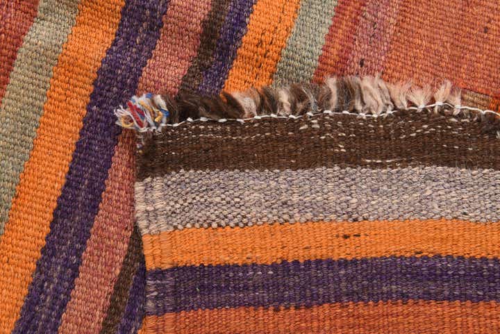4' 7 x 14' 8 Hand Woven Kilim Fars Wool Runner Rug
