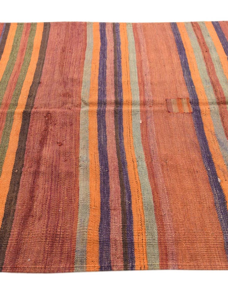 Detail image of 4' 7 x 14' 8  Hand Woven Kilim Fars Wool Runner Rug