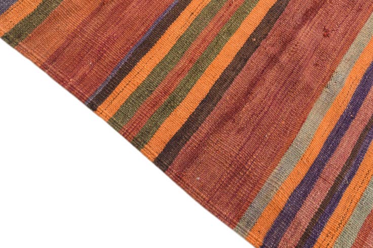 Detail image of 4' 7 x 14' 8 Hand Woven Kilim Fars Wool Runner Rug
