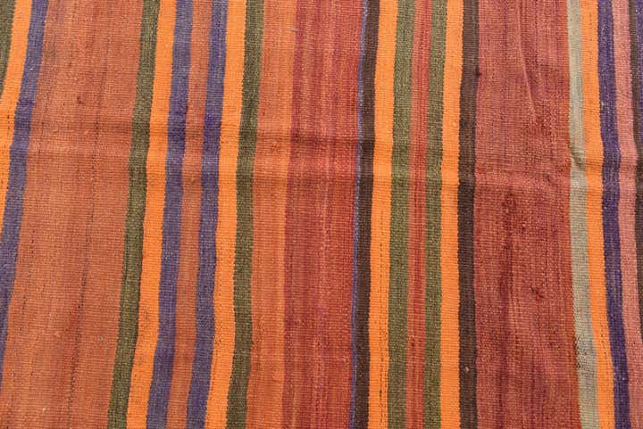 4' 7 x 14' 8 Hand Woven Kilim Fars Wool Runner Rug