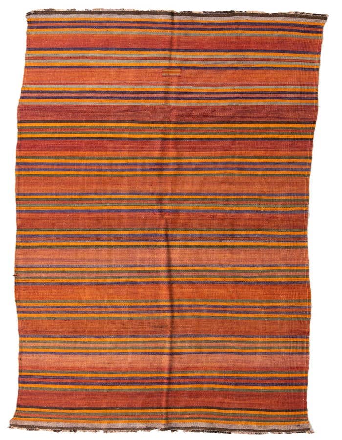 Detail image of 4' 7 x 14' 8 Hand Woven Kilim Fars Wool Runner Rug