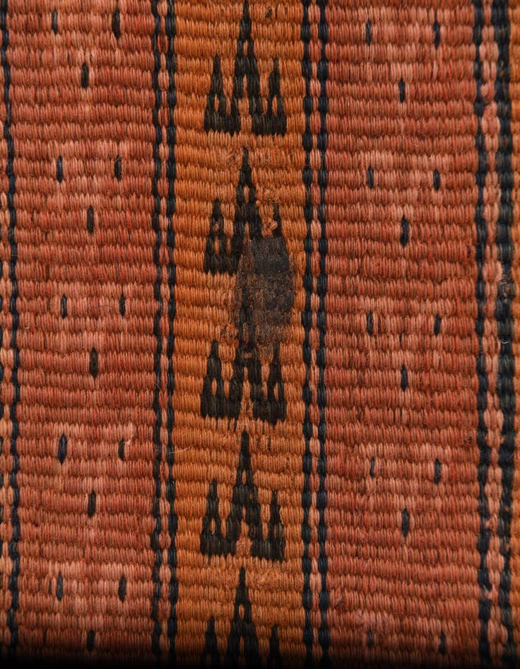 Detail image of 4' 3 x 9' 7  Hand Woven Kilim Fars Wool Runner Rug