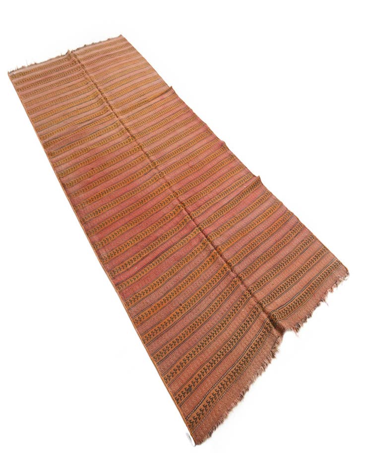 Detail image of 4' 3 x 9' 7 Hand Woven Kilim Fars Wool Runner Rug