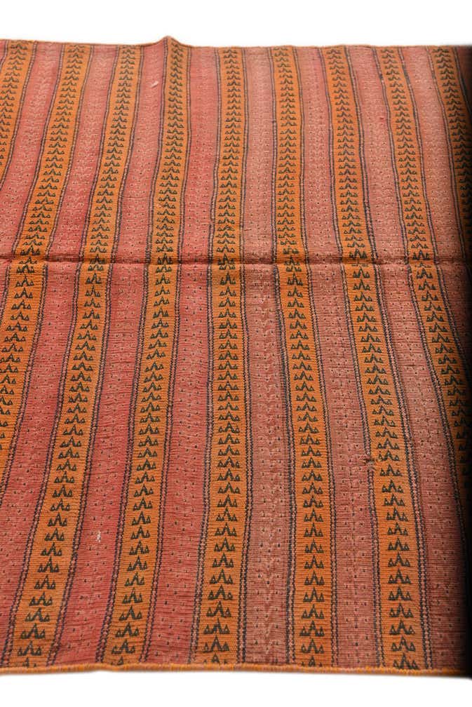 4' 3 x 9' 7 Hand Woven Kilim Fars Wool Runner Rug