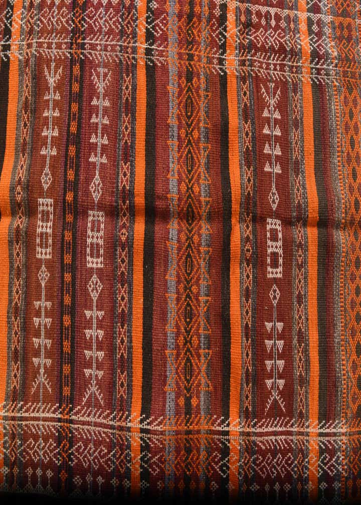 4' 3 x 10' 8 Hand Woven Kilim Fars Wool Runner Rug