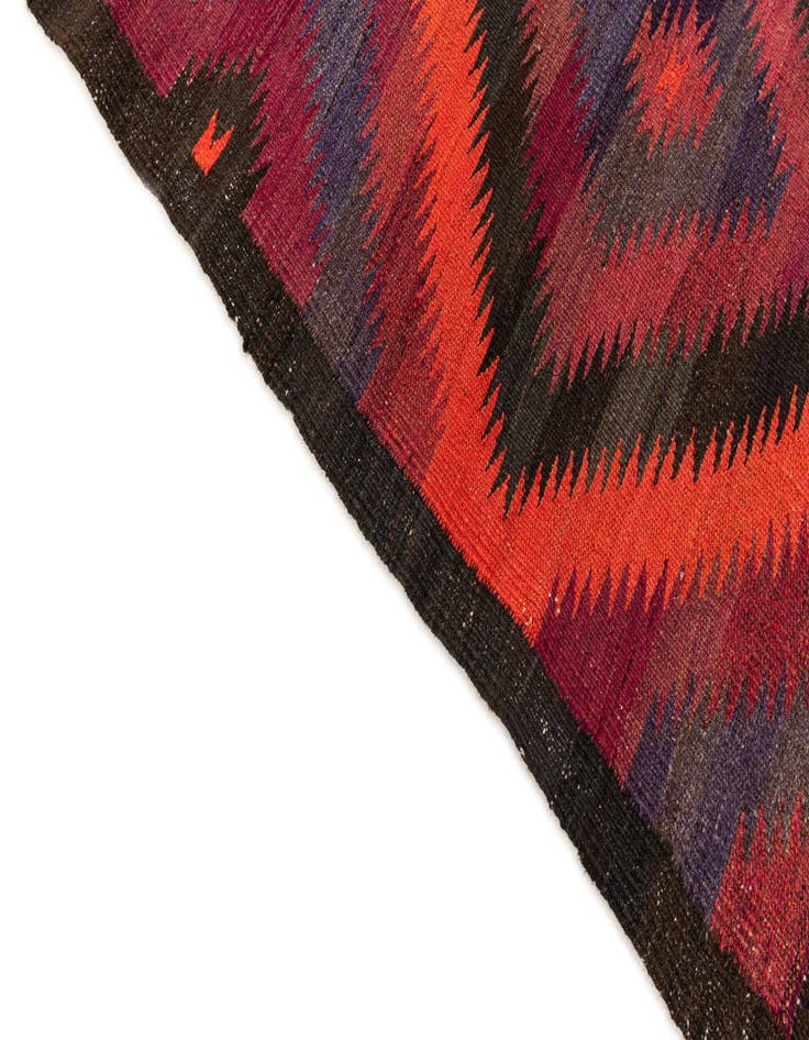 Detail image of 4' 8 x 15'  Hand Woven Kilim Fars Wool Runner Rug