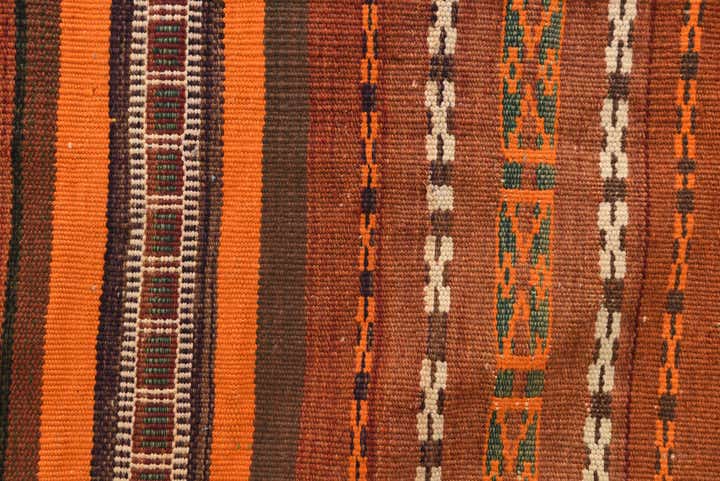 2' 9 x 10' Hand Woven Kilim Fars Wool Runner Rug