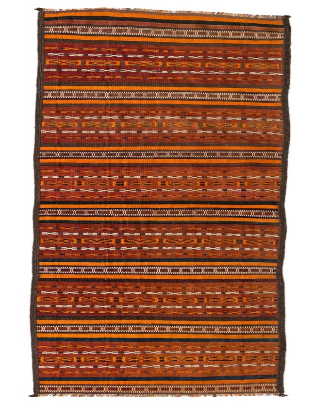 Detail image of 2' 9 x 10' Hand Woven Kilim Fars Wool Runner Rug
